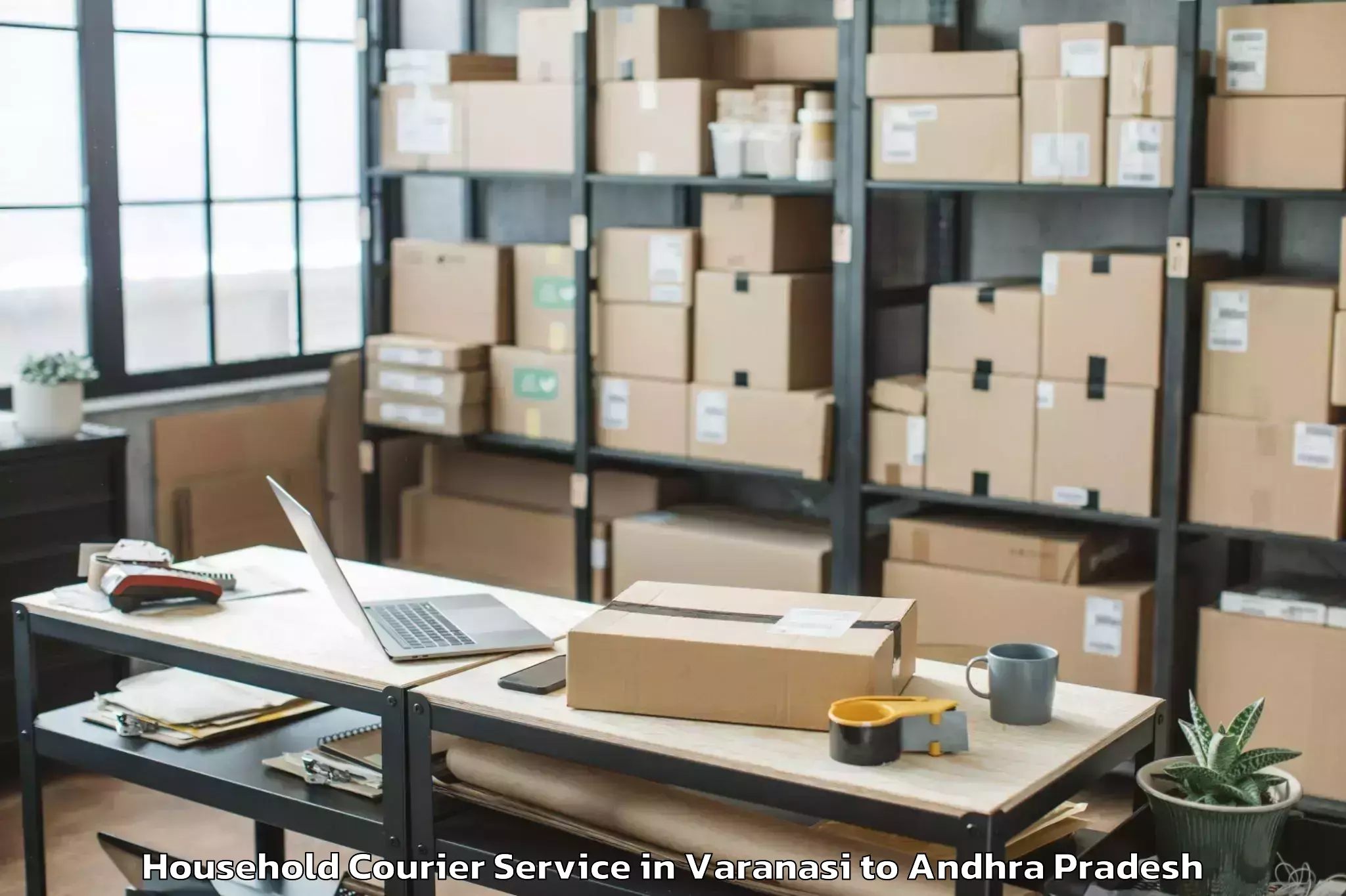 Expert Varanasi to Konthamuru Household Courier